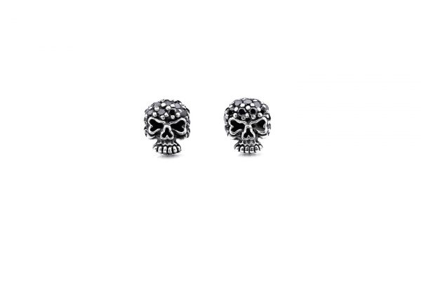 Ohrringe Fatal Totenkopf Steine