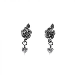 Ohrringe Rose mit Stein