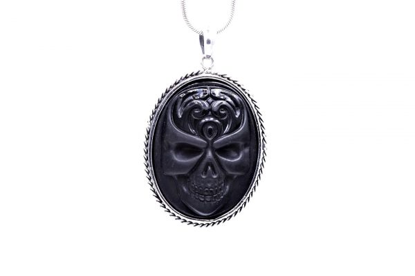 Anhänger Totenkopf Onyx