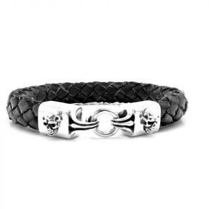 Lederarmband Skull