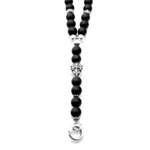 Perlenkette Onyx matt 8 mm