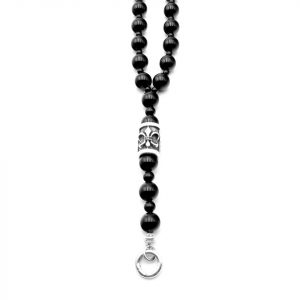 Perlenkette Onyx poliert 10 mm