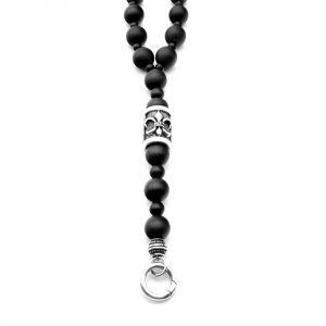 Perlenkette Onyx matt 10 mm