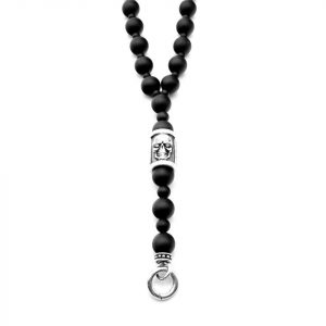 Perlenkette Onyx matt 10 mm