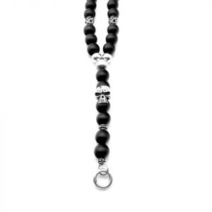 Perlenkette Onyx matt 10 mm