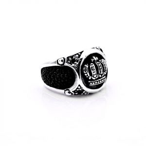 Ring Krone Rochenleder