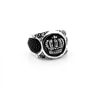 Ring Krone Rochenleder